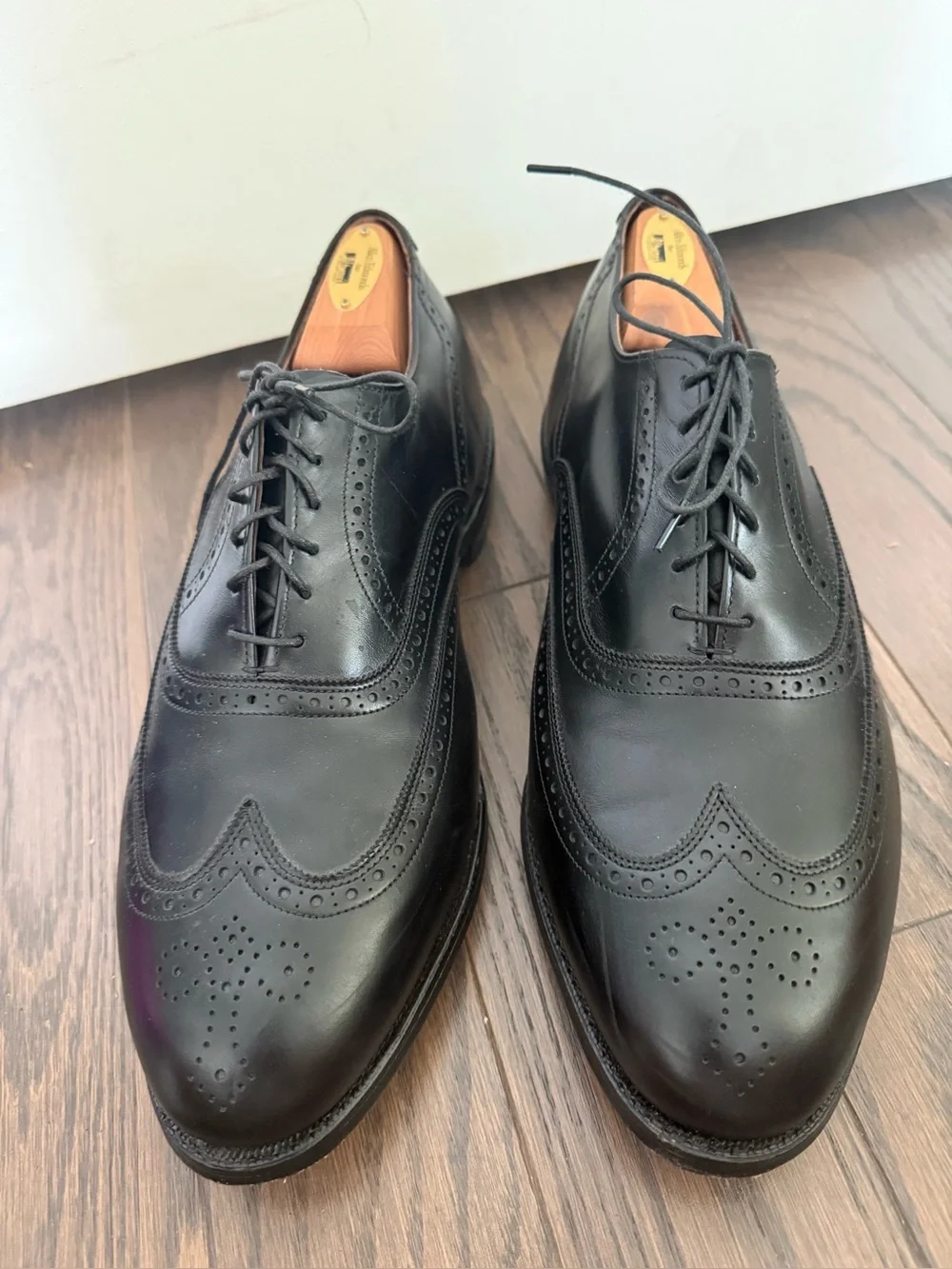 ALLEN EDMONDS Chester Oxford Size 10.5 Shoe trees Included